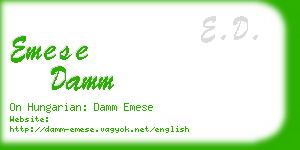 emese damm business card